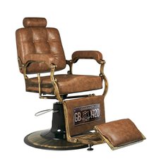 Gabbiano barber křeslo Boss stará světlá hnědá