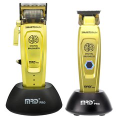 MRD Pro Smart Brain Clipper & Trimmer Gold - Set střihacího a konturovacího strojku, zlatá