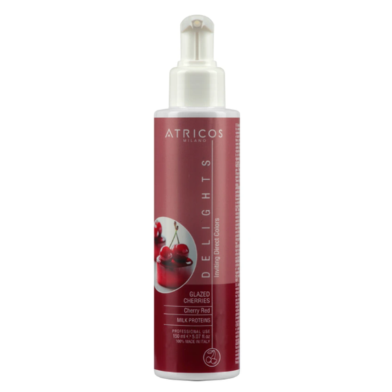 Atricos Delights Direct Gel Colouring - Glazed Cherries (Cherry red) - Přímý pigment (barvící gel) - Glazované třešně (třešňově červená) 150 ml.png