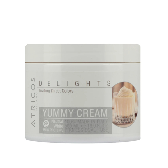 Atricos Delights Yummy Cream - Krém pro použití v kombinaci s barevnými gely Direct Gel Colouring 500 ml.png
