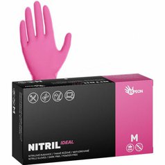 Espeon Nitrilové nepudrované rukavice - tmavě růžové, velikost M, 100 ks