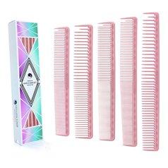 Sada profesionálních stříhacích hřebenů 5 ks - Pink