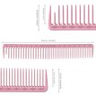 Sada profesionálních stříhacích hřebenů 5 ks - Pink