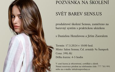 Školení - Svět barev Sens.us 17.5.2024